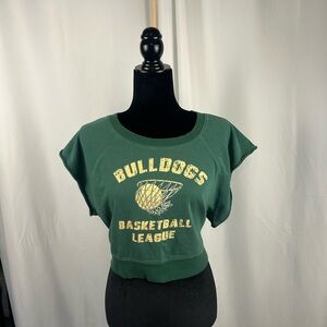 Urban Outfitters Green and Yellow Crop Top